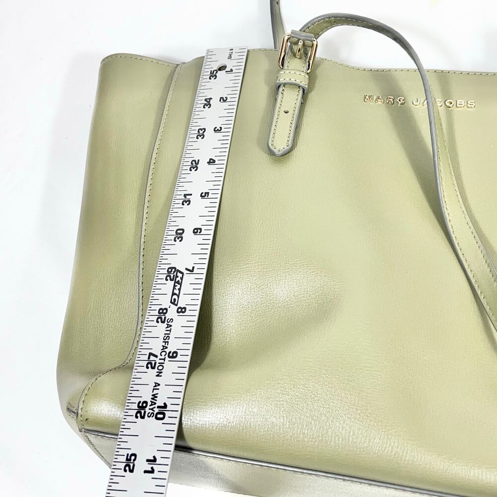 Marc Jacobs Leather Commuter Tote Bag Olive Green Shoulder Bag - Picture 16 of 16